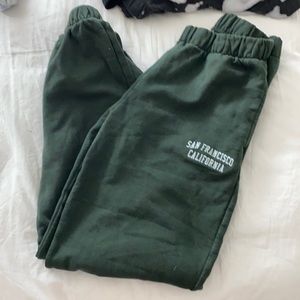 Army green San Francisco brandy Melville sweats